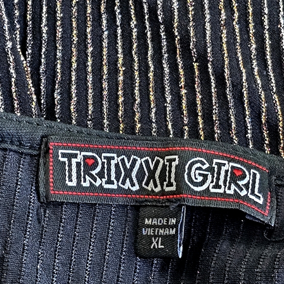 TRIXXI GIRL Glittery Striped Night party Dress XL - Picture 6 of 6